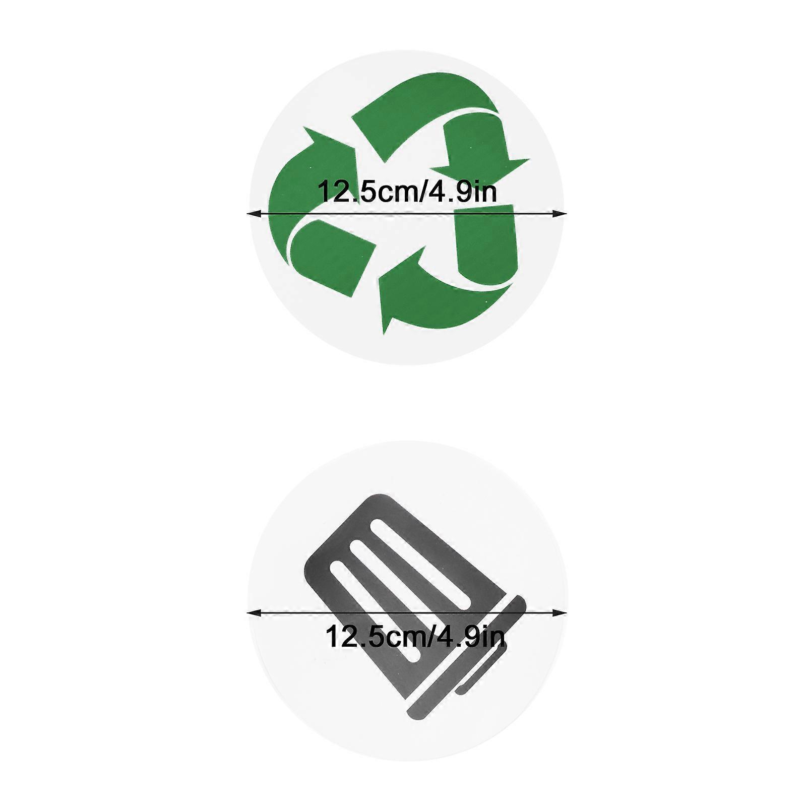 18 Pcs Recyclable Self - Adhesive Trash Recycle Labels