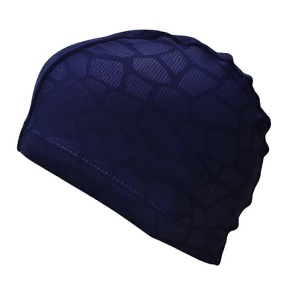Swim Cap for Women and Men High-ela Swimming Cap Swim Caps Non-Slip Texture Excellent Elasticity Easy to Put On and Off Dark blue