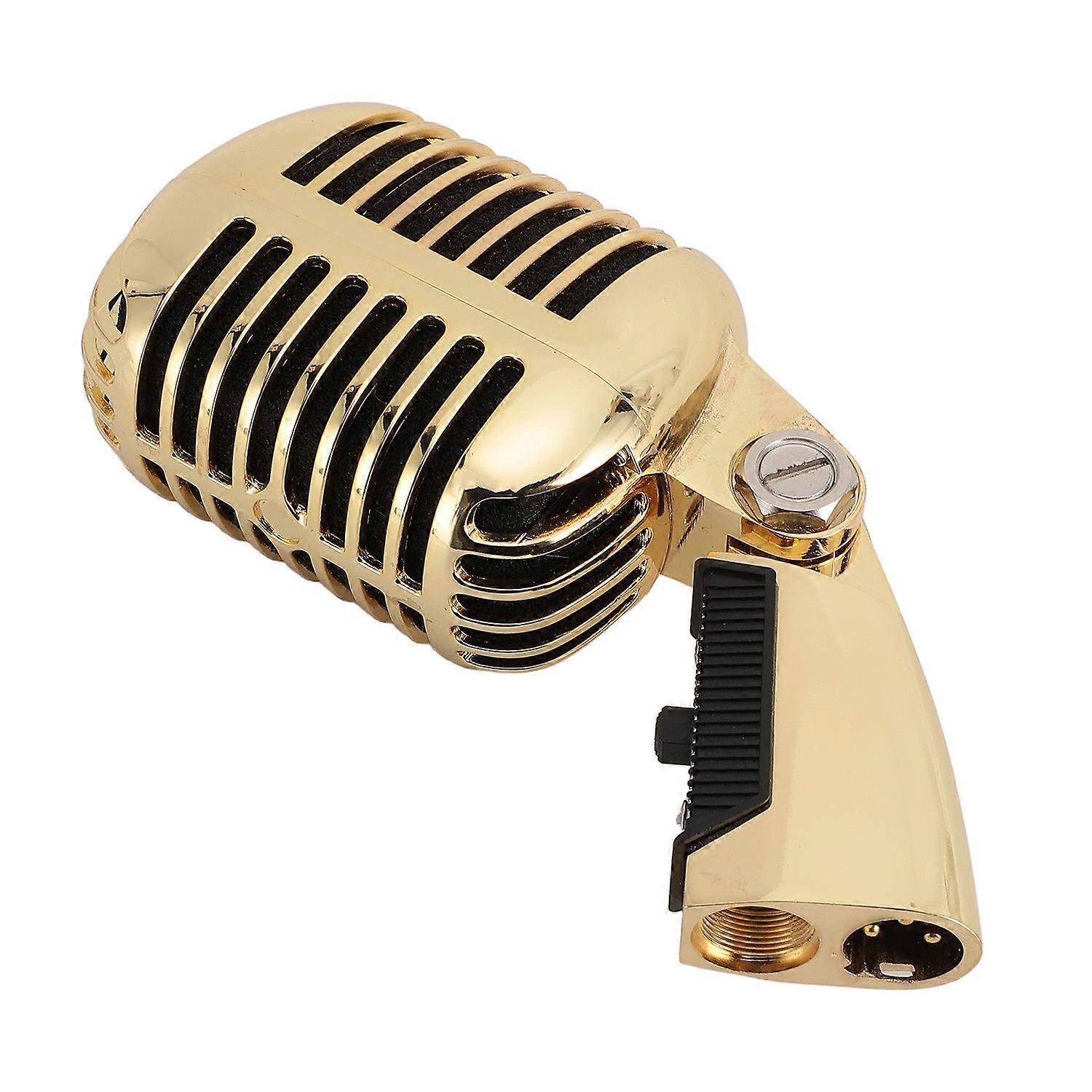 Vintage Microphone Zinc Alloy Self Tensioning Rotating Rack Retro Dynamic Vocal Microphone for KTV G