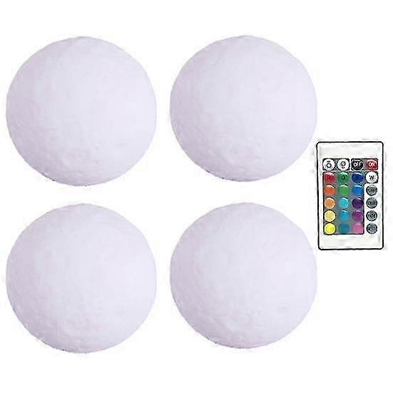 2/4Pcs Floating Pool Light with Remote 16 RGB Color Changing IP68 Waterproof Battery Powered Outdoor