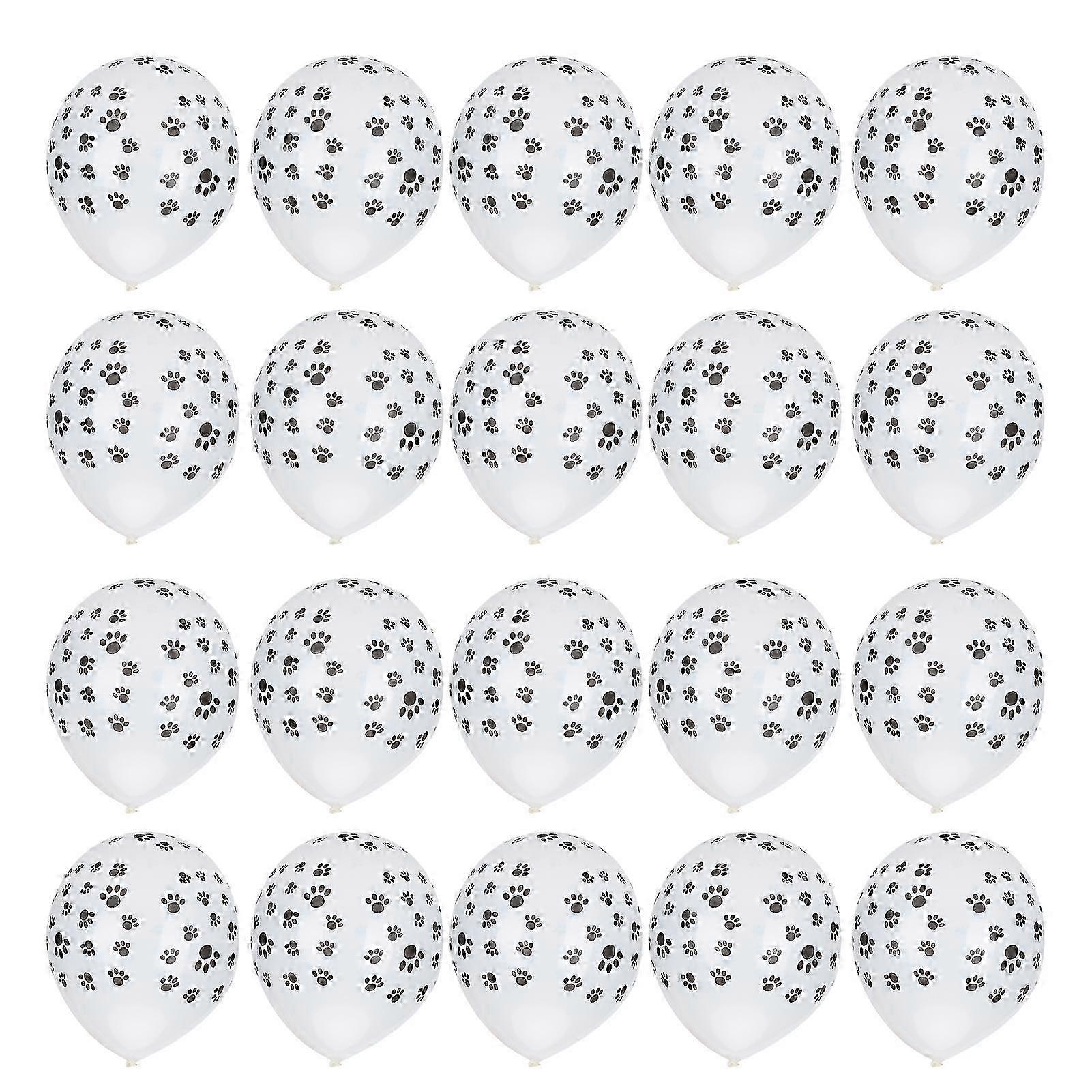 20 قطعة نمط البالونات جولة اللاتكس بالونات الديكور لعيد ميلاد / حفلةنمط مخلب الأبيض
