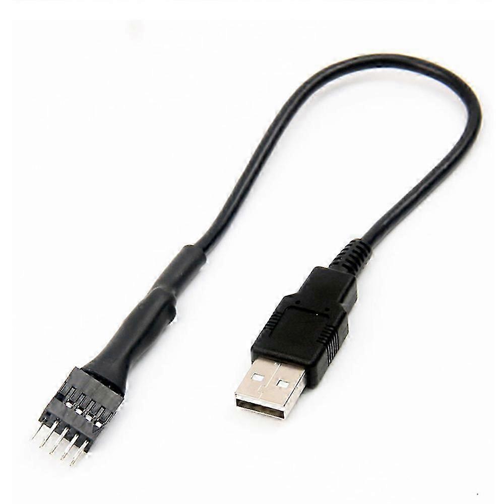 9Pin Male to External USB A Male PC Mainboard Internal Data Extension Cable 20cm js
