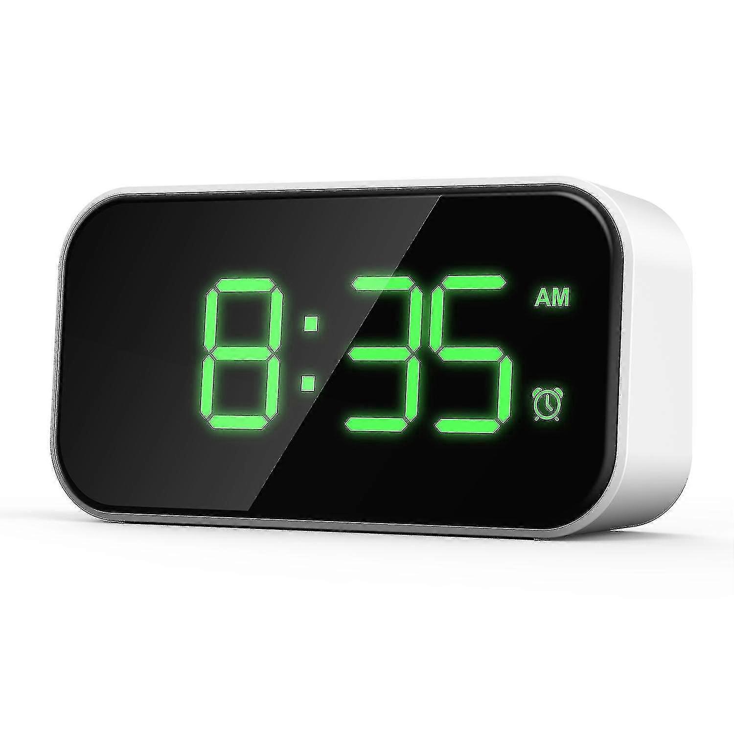 Digital Alarm Clock compatible with Bedrooms, Bedside Clock With 6 Levels Of Brightness, Snooze (white Appeara free deli Walkbee 777 B