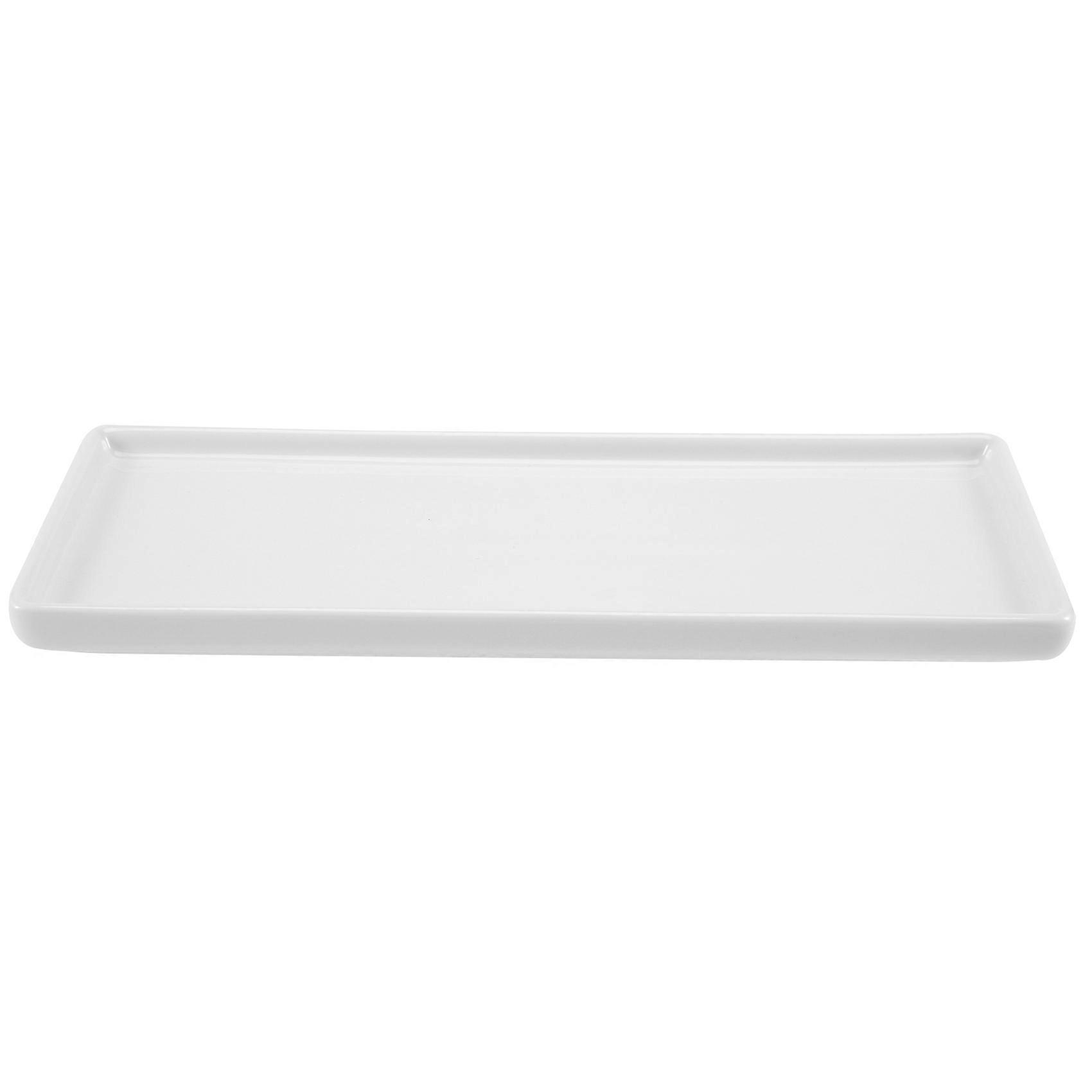 Rectangular Ceramic Tray Plate White Porcelain Rectangular Plate Mouthwash Cup Tray Bathroom Living 