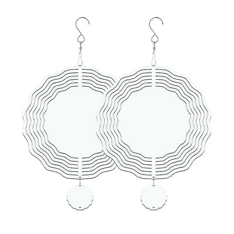 8 Inch Sublimation Wind Spinner Blanks, 3D Double Sided Sublimation Wind Powered Sculpture for Yard