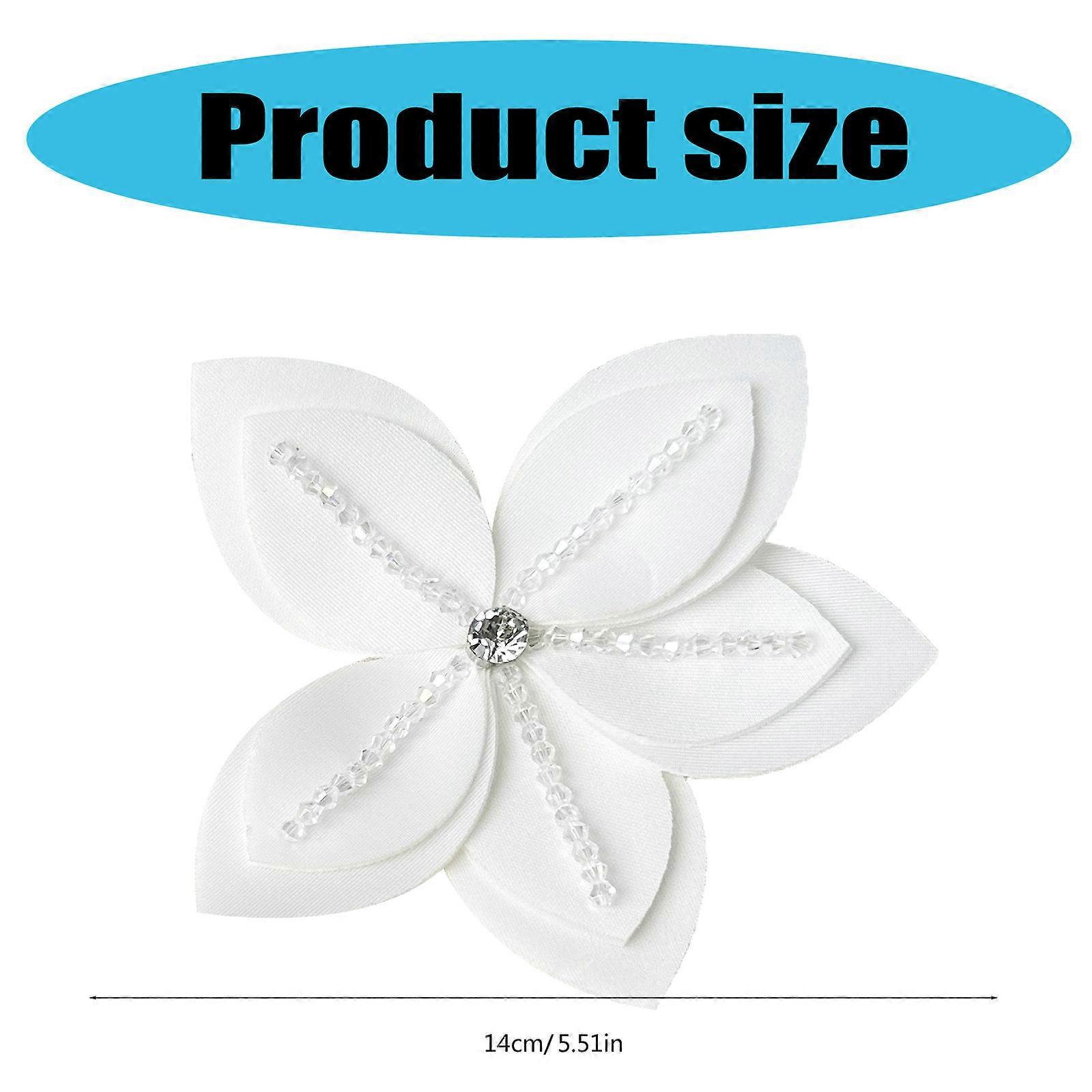 Handmade Camellia Pin Light weight Durability Brooch Pin Stylish Unique Brooch for Various Outfits and Occasion  1 white