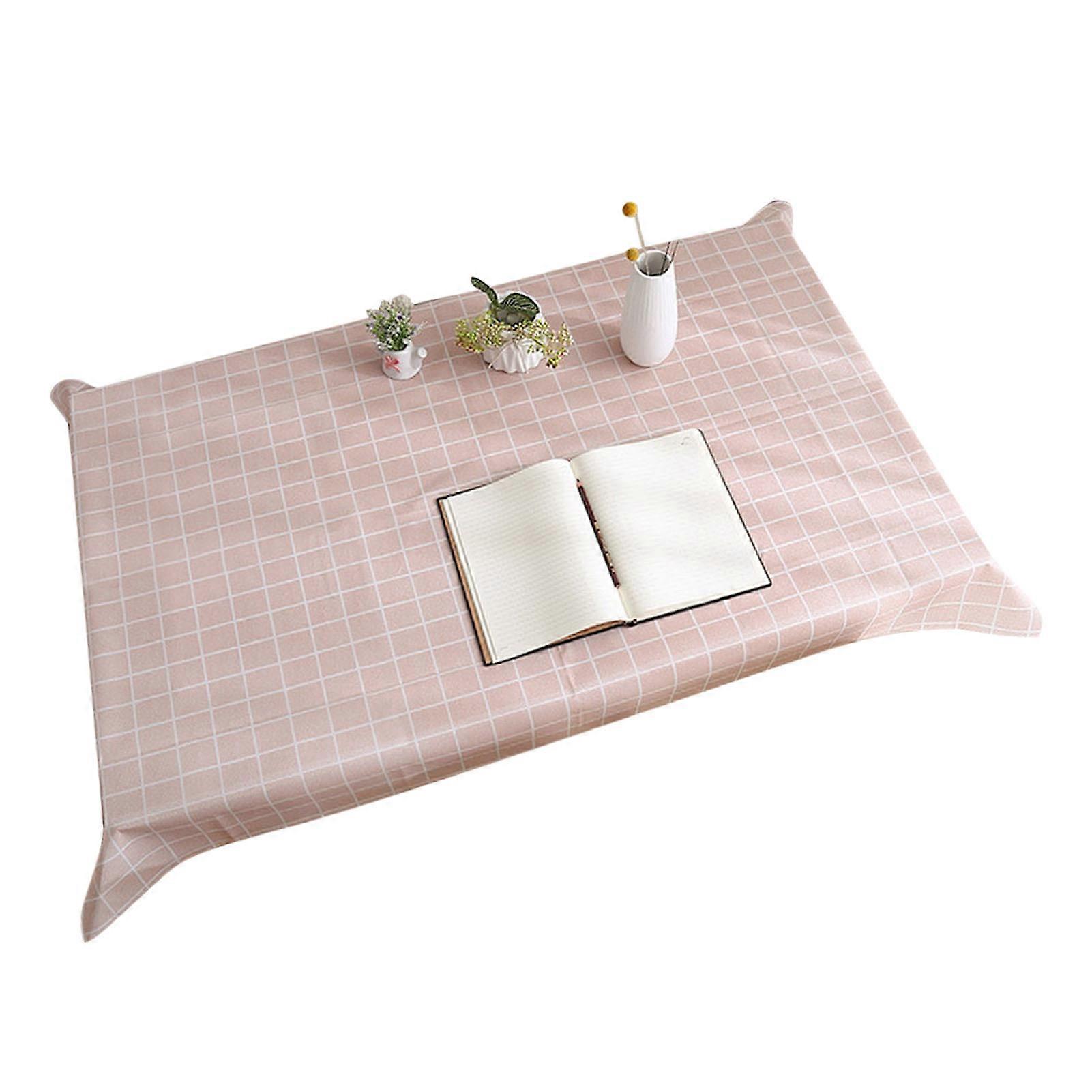 Waterproof Plaid PVC Tablecloth 137x152cm for Dining Table