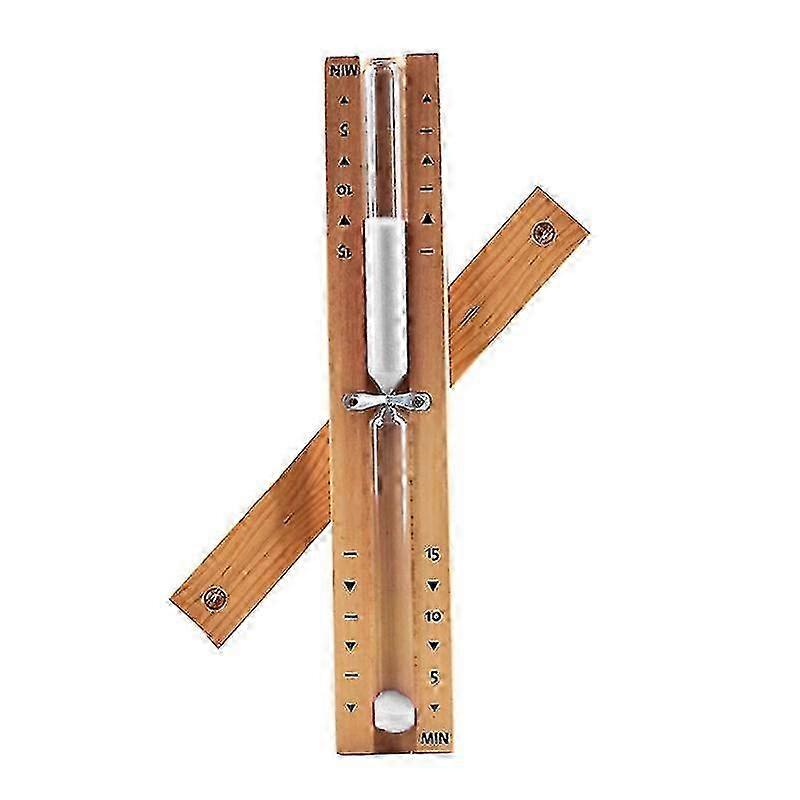 Wooden Sauna Hourglass Timer 15min Wall Mounted