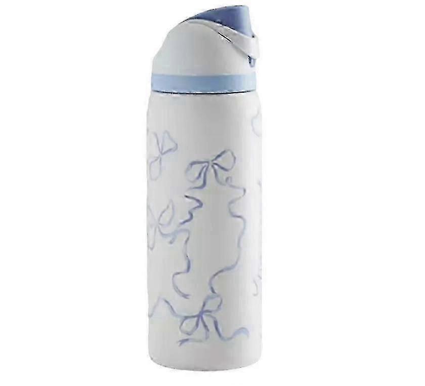 32 oz Owala Urban Outfitters Exclusive Tied and Ture FreeSip Blue Bow Bottle