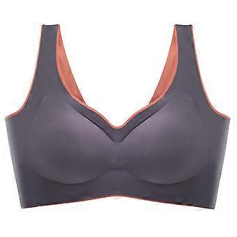 Frauen Nahtloser Sport-Yoga-BH mit abnehmbarem Polster Dünnes Drahtfreies tägliches Schlaf-Bralette Kontrastfarbe Push-Up-Unterwäsche 6 XL