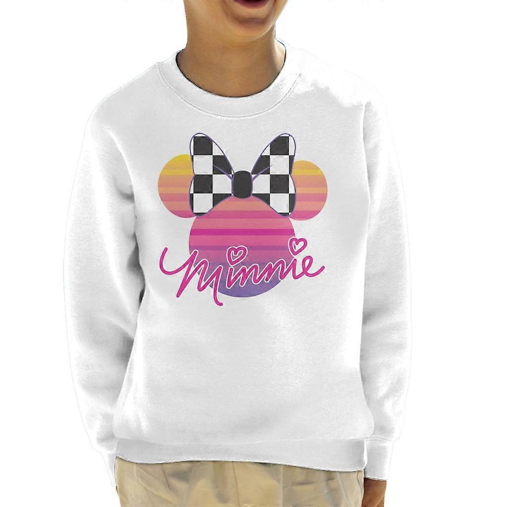 Disney Minnie Mouse Retrowave Head Kid's Sweatshirt