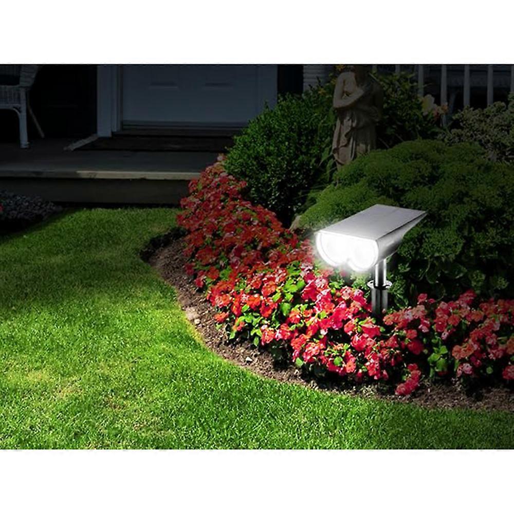 Solar Spotlights, 30 LED, Garden Pathway, Lights Up Automatically, Easy Installation