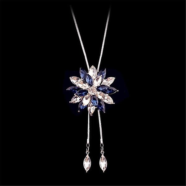 Snowflake Hänge Halsband [blå]