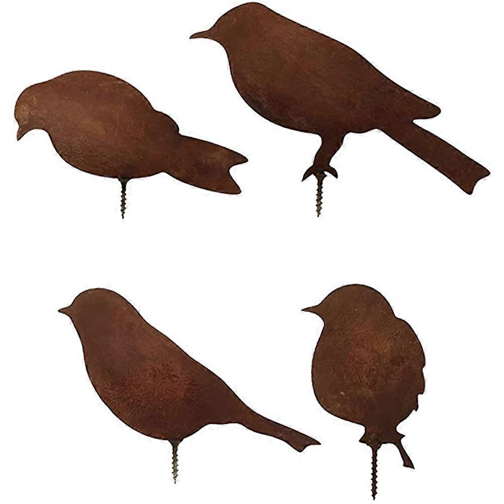 4-balení kovových šroubových vložek Bird Silhouette - Regular