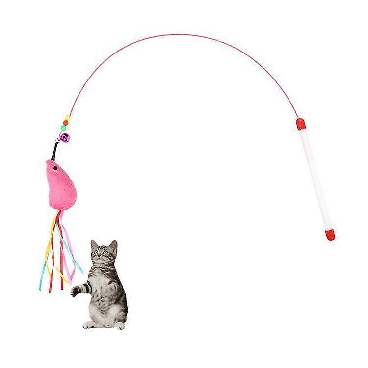 Wire Funny Cat Stick With Bell Cat Toy, Style: Mouse