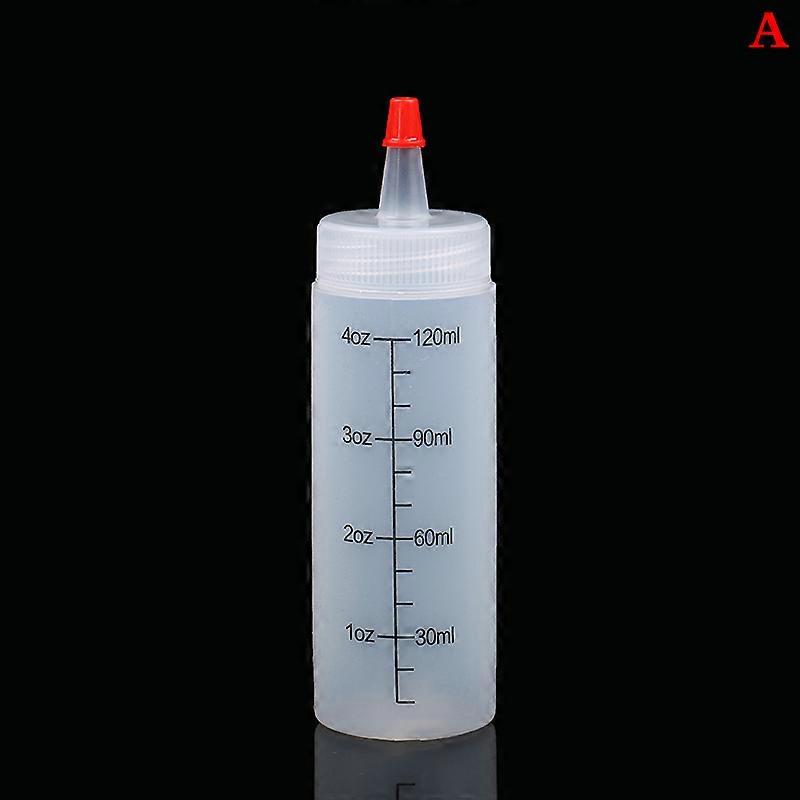 120/350/450ml Plastic Needle-nosed Scale Squeeze Bottle Squeezable Bottle With Leak-proof For Kitchen Salad Sauce Squeeze Bottle