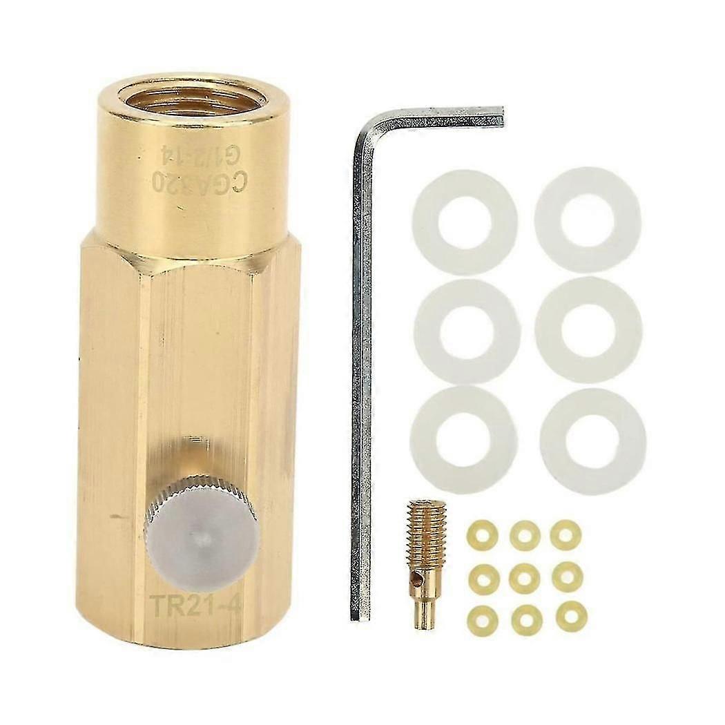 Co2 Refill Adapter, Co2 Cylinder Refill Adapter Brass Low Temperature Available Fill Container Adapter