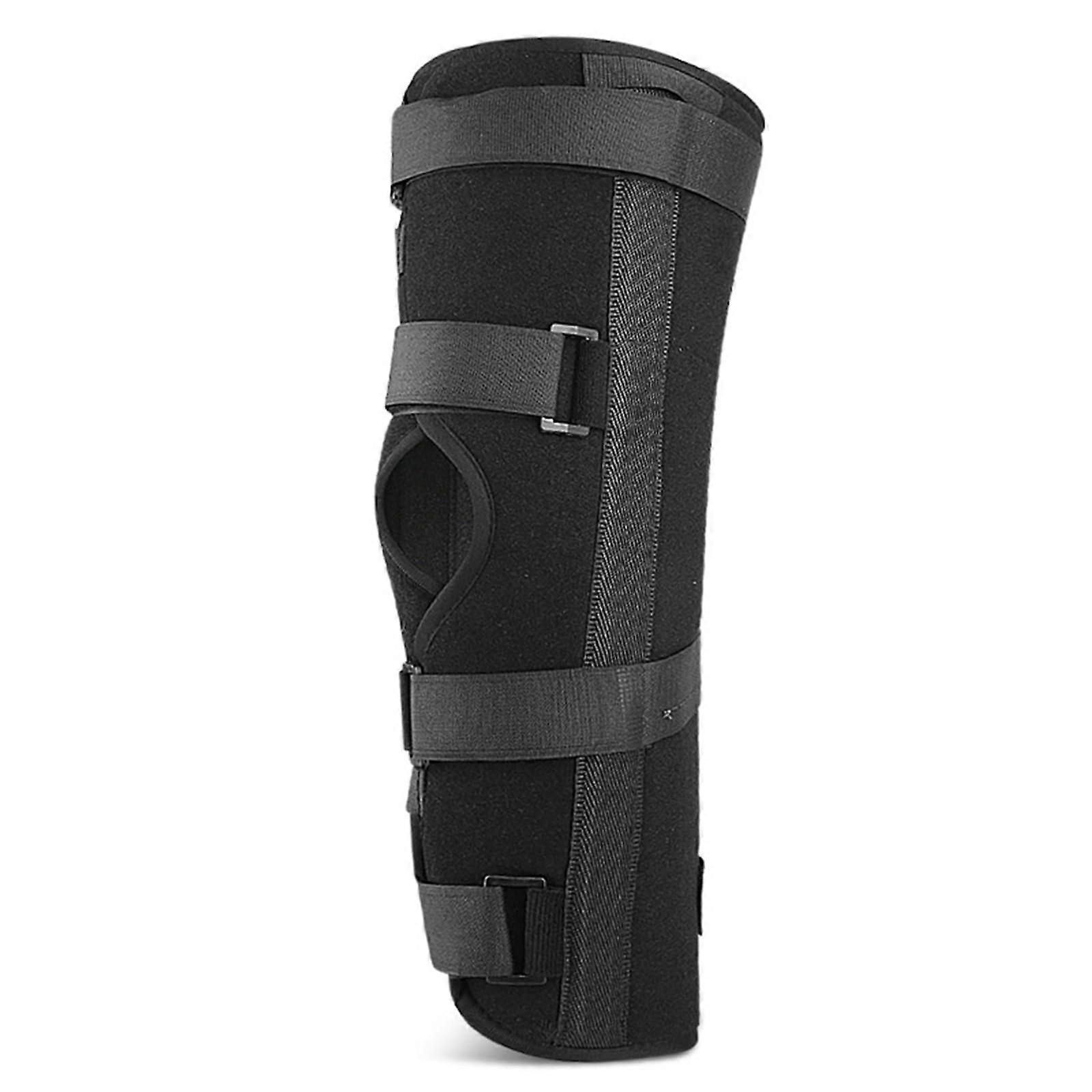 Knee Brace With 4 Aluminum Plates, Breathable Knee Support Stabilizer For Small Knee Fractures, Full Leg Support Clamp