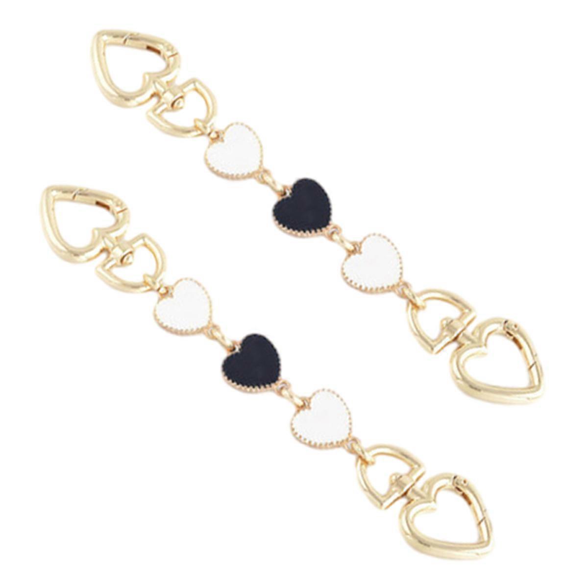 2Pcs Bag Strap Extender Heart Shape Chain Strap Extender Replacement Accessory Bag Chain Straps