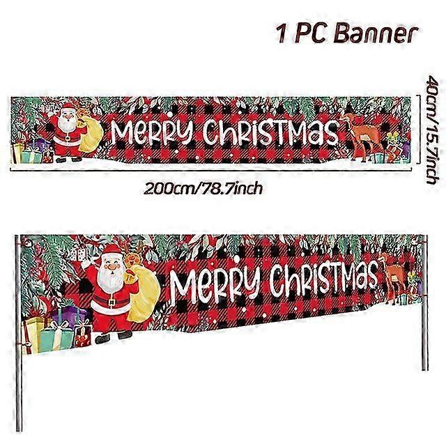 Karácsonyi banner kültéri boldog karácsonyi dekoráció otthonra 2023 Cristmas dísz Navidad Natal karácsonyi ajándék Boldog új évet 2024