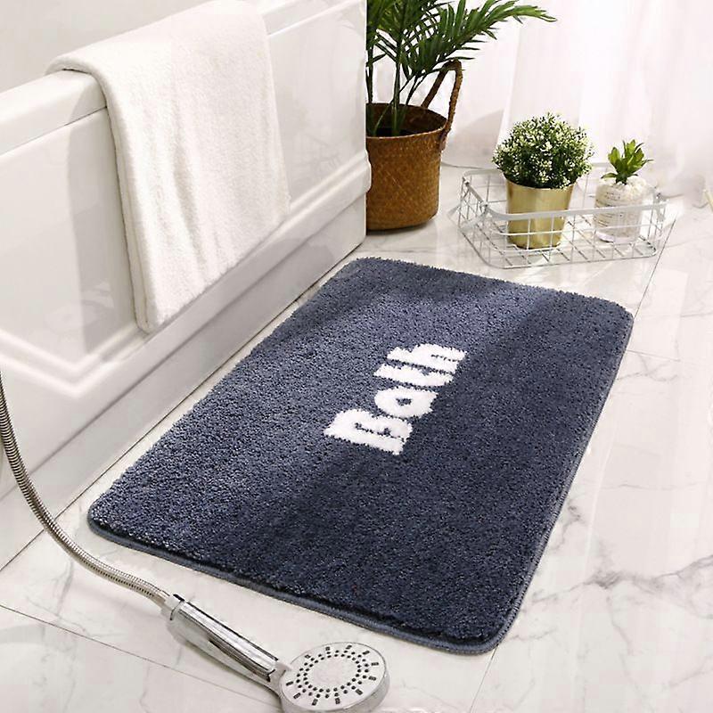Simple Non-Slip Bathroom Floor Mats, Absorbent Floor Mats for Home(Blue, 40x60cm)