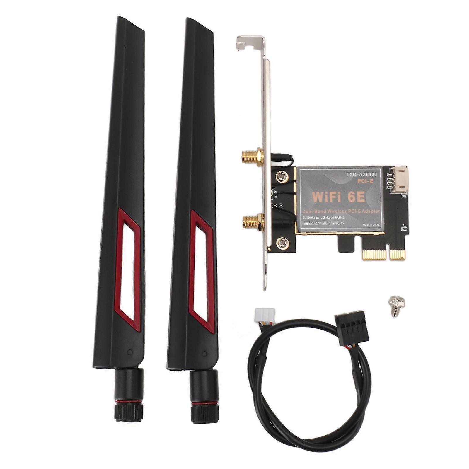 QCNFA765 WiFi 6E 6000Mbps 2.4G 5G 6G Bluetooth 5.2 PCIEx1 Wireless Network Card Adapter for Win 10 11