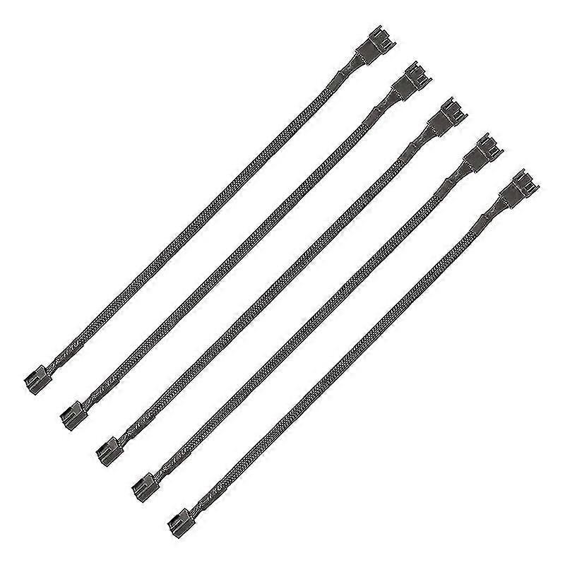 PWM Fan Extension Cable - 11.8 Inch PC Fan Extension Cable Compatible with ATX Case 3 Pin & 4 Pin Cooling Fans Durable