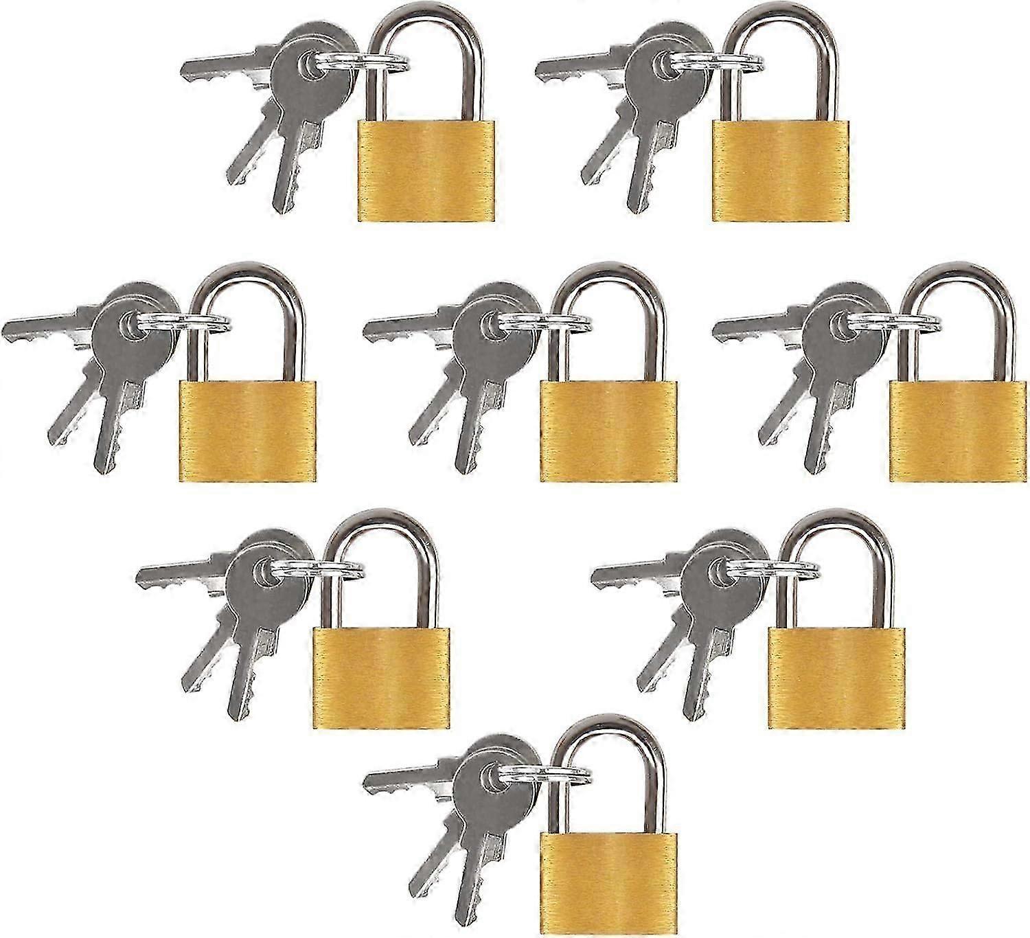 Mini Key Padlock, 8 Pcs Mini Suitcase Padlocks Suitable for Suitcases, Duffel