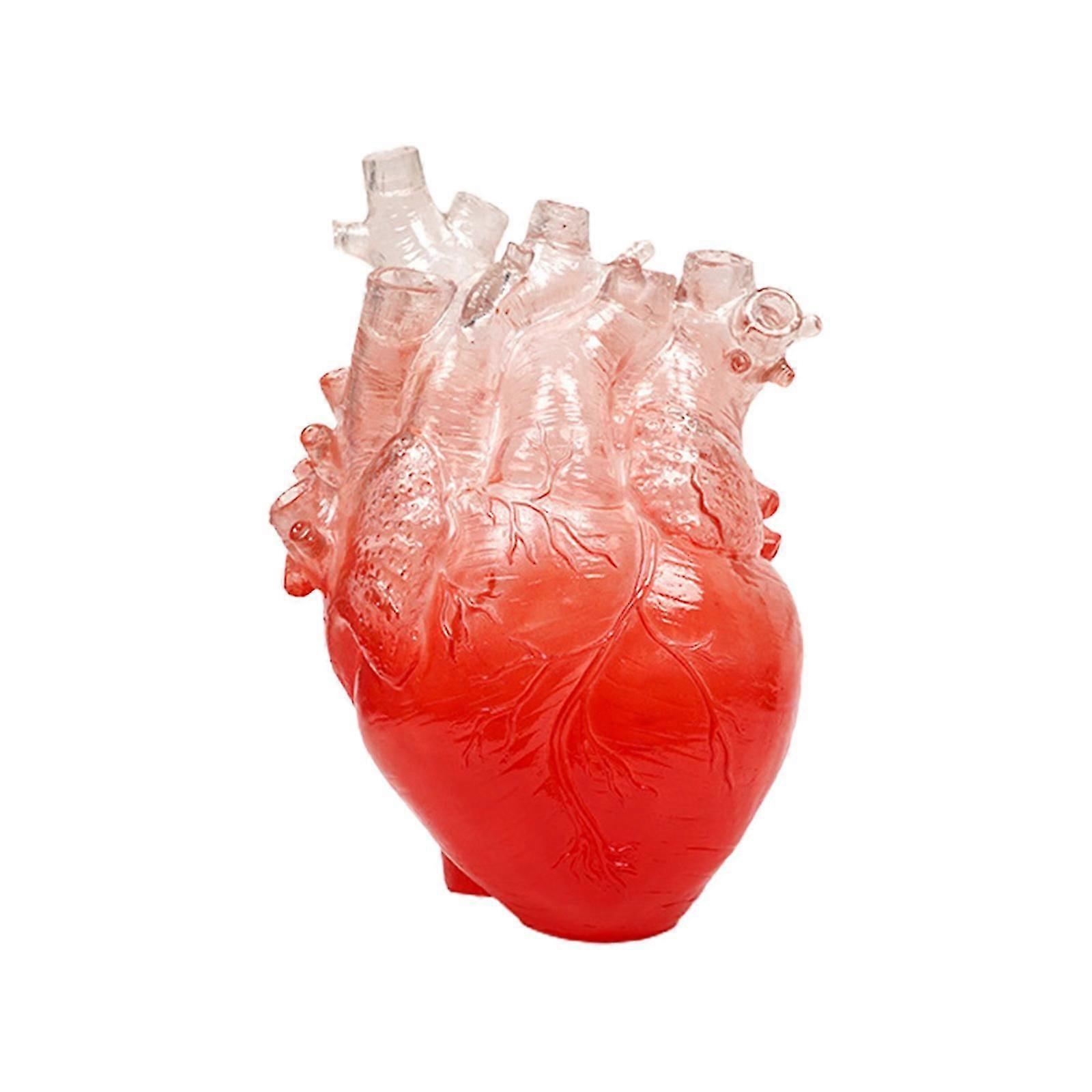Hjärtformade blomma vaser Modern Unik Dekorativ Simulering Anatomiskt klart glas för hem bröllop