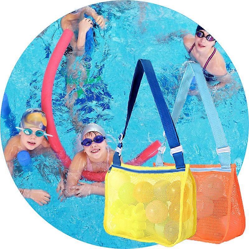 Beach Bag Storage Shell Webbing Mesh Lightweight Children Adjustable Carrying Straps Sand Toy Totes