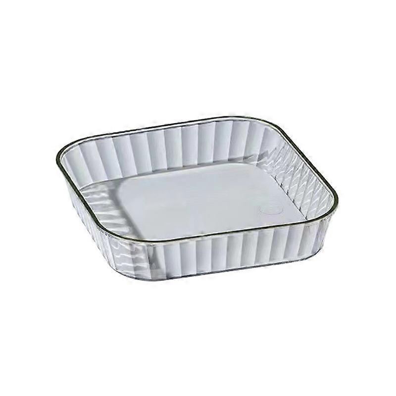 1pc Plastic Dish Plate for Food Small Square Serving Tray for Appetizer Cookie Fruit Kitchen Bowl Dish Dinnerware