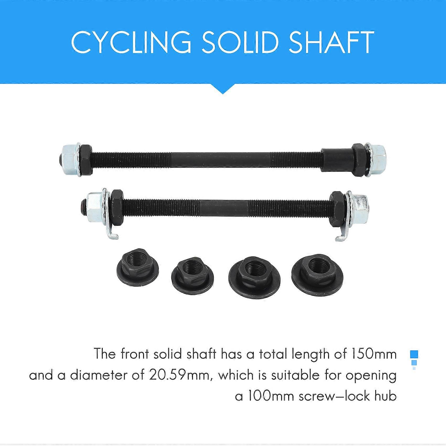 1 Pair Wheel Axle Solid Spindle Shaft for Road Skewer 150mm 180mm