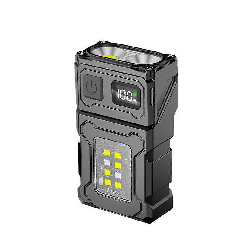 DC08 Swivial LED Flashlight Rechargeable, 800 Lumens Mini Work Lihgt, Small EDC Flashlight Clip On