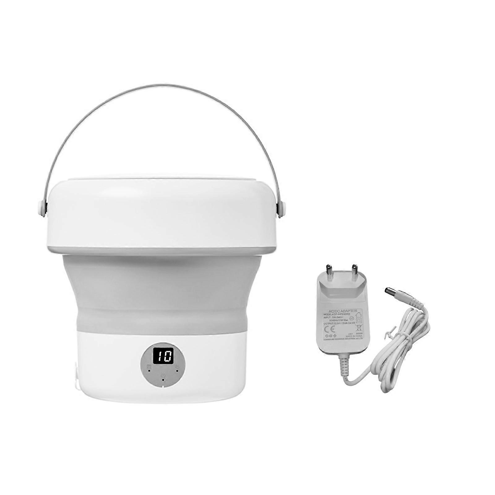 Efficient Washing Machine 4.8L Capacity Small Laundry Machine Laundry Bucket Washing Machine for Camping and Home Use  White