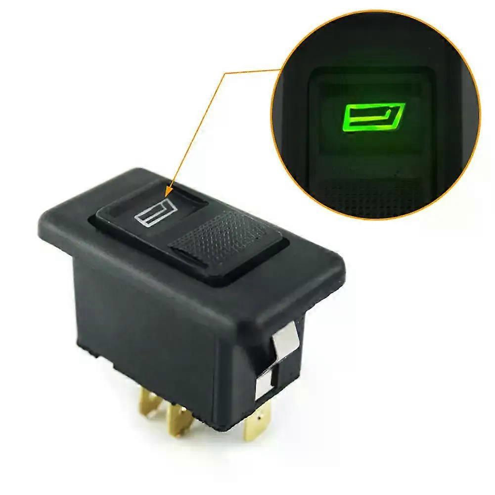 5pins Electric Power Window Switch Button 20A With Green LED Light Universal Autos Car Button Switch Car Accessories DC12V 24V