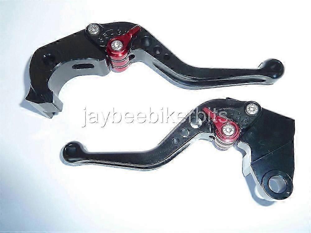 KAWASAKI ZX6R 2005-2006 SHORT BLACK BRAKE AND CLUTCH LEVERS SET RACE TRACK R12A1