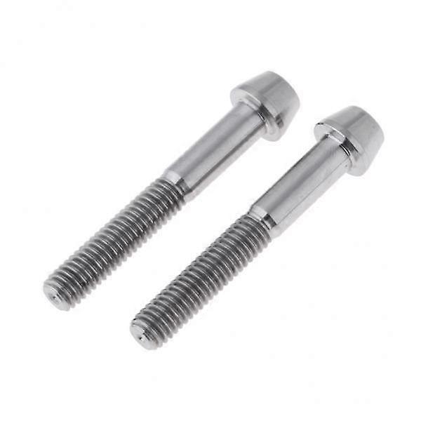 2-5pack 2x M6 Titanium Ti Screw Fairing Bolt Taper Conical Hex Head Silver