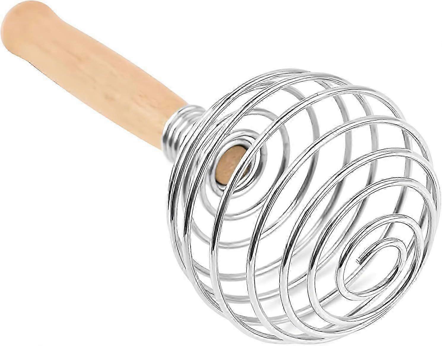 Manual egg beater, spring coil hand push mixer, kitchen milk coffee frother blender frother