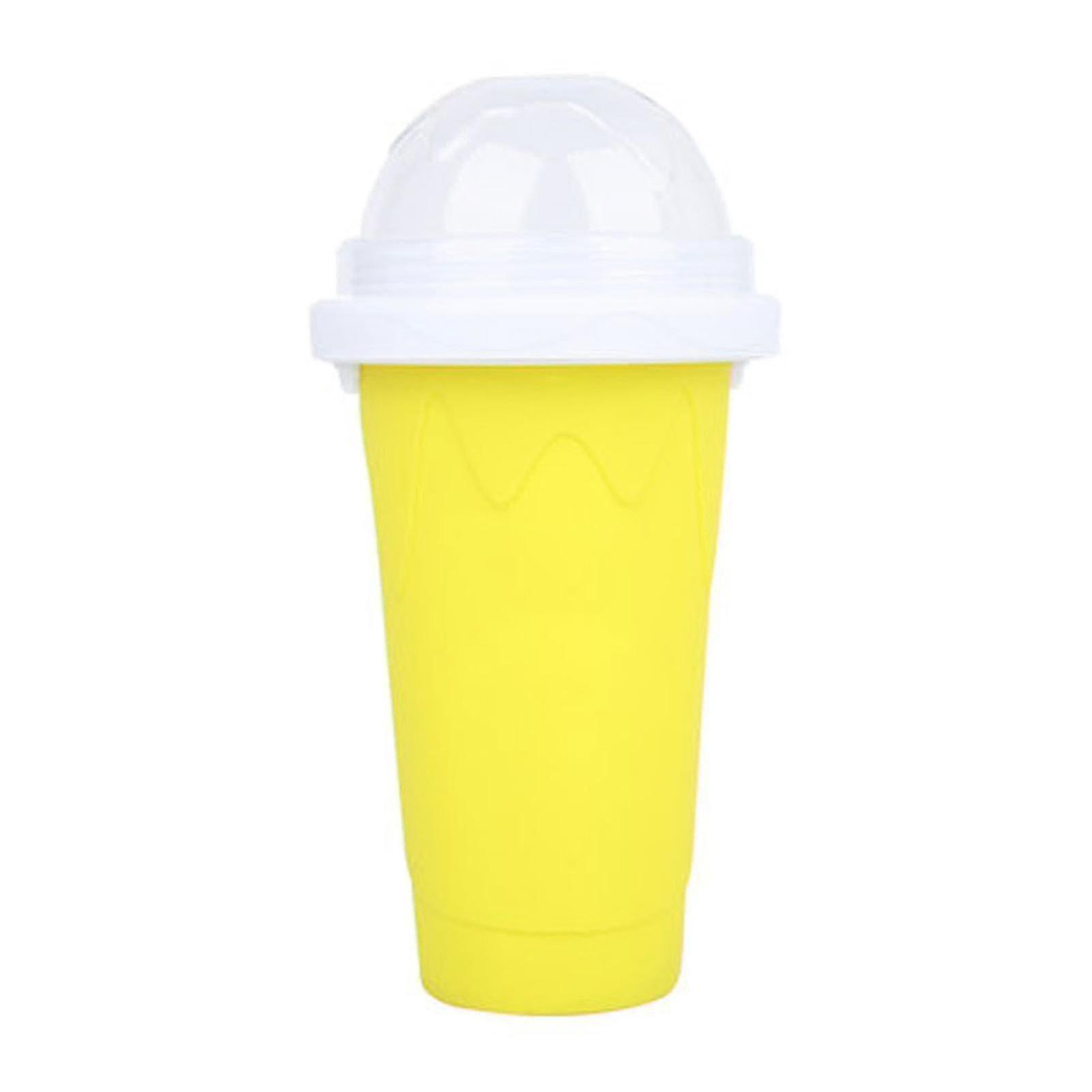 環境にやさしい二重層シリコーンスラッシュ&アイスクリームメーカー - イエロー