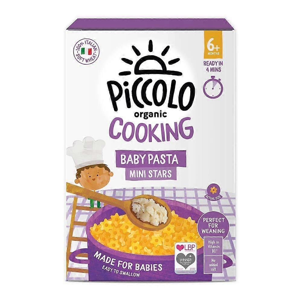 Piccolo Mini Pasta Stars Baby Food – 6m+, 300mg – UK Made