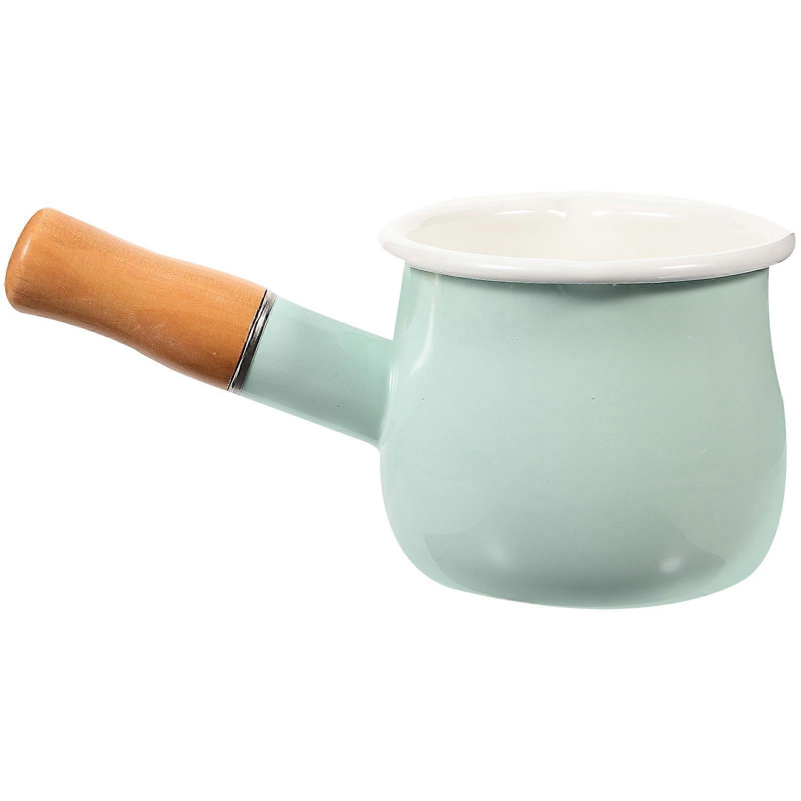 Non Stick Enamel Milk Pot Multi Function Saucepan for Cooking Soups, Sauces, and Oatmeal – Quick Heat Dissipation with Ergonomic Handle