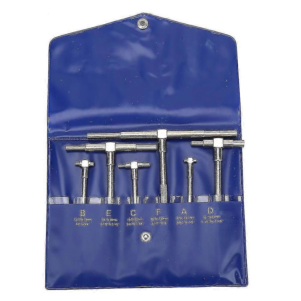 6pcs/set Telescopic Gauge 8-150mm Adjustable Inner Diameter Gauge Micrometer Measuring Tools