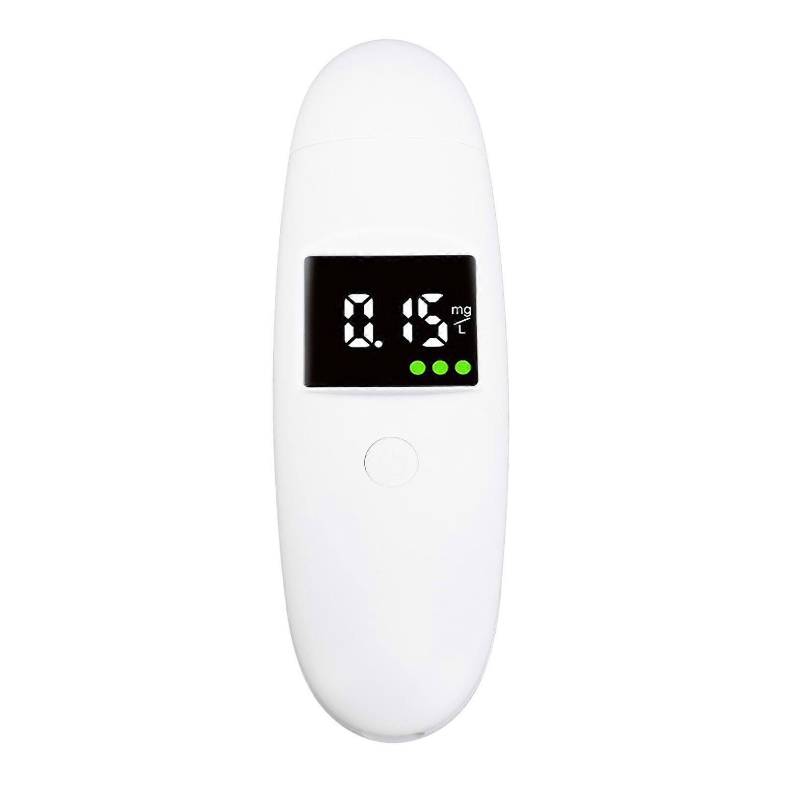 Portable Alcohol Tester High Sensitivity LCD Display Rechargeable Digital Breath Alcohol Detector with 4 Replacement Nozzles for Personal Use