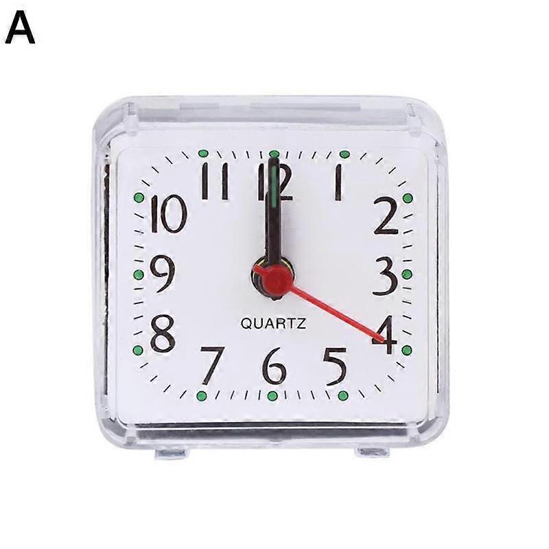 Mini Alarm Clock Portable Travel with 4 Bright Colors Battery Powered Easy Carry Morning Wake Up Gift