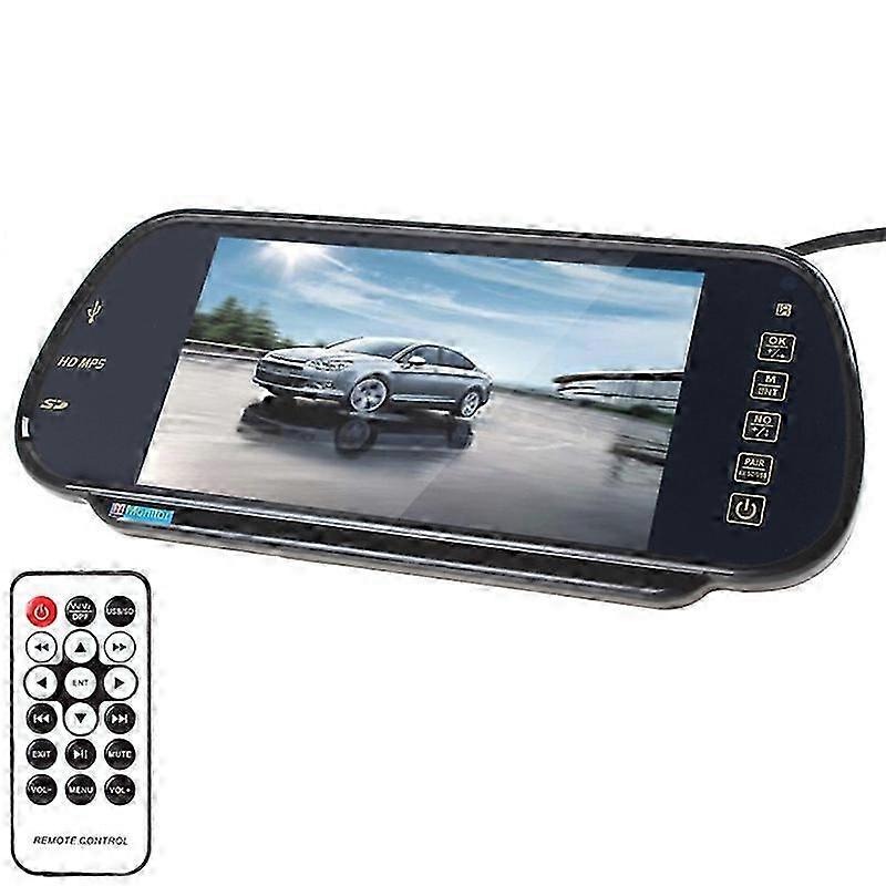 2025 PZ-710 7.0 inch TFT LCD Car Rearview Mirror Monitor with Remote Control, Support Bluetooth / MP5 Player
