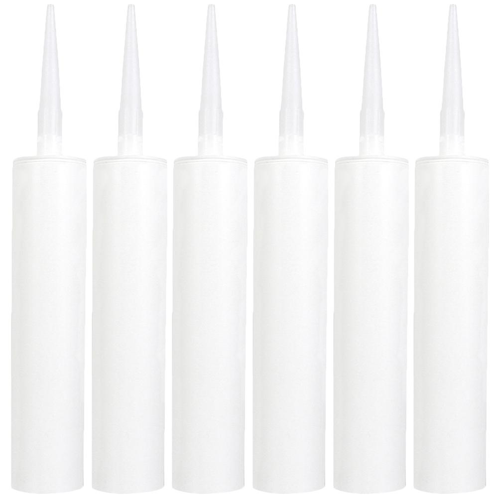 6pcs Refillable Caulking Tubes for DIY Sealant Projects – Leak Resistant Squeeze Tubes with Plunger Caps for Custom Colors and Easy Application