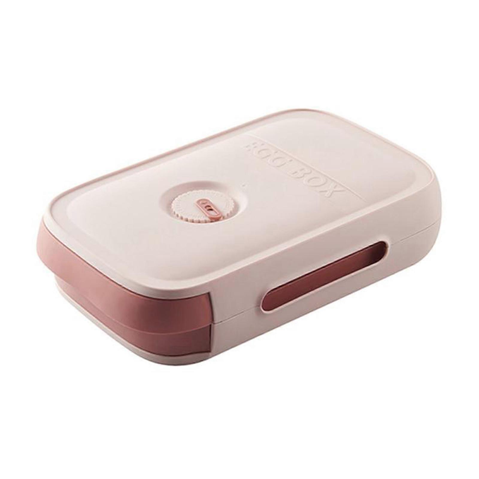 Drawer-Style Egg Storage Box Stackable Kitchen Organiser Sakura Pink Durable Egg Holder with Lid Anti-Break Design for Home Use Egg Tra