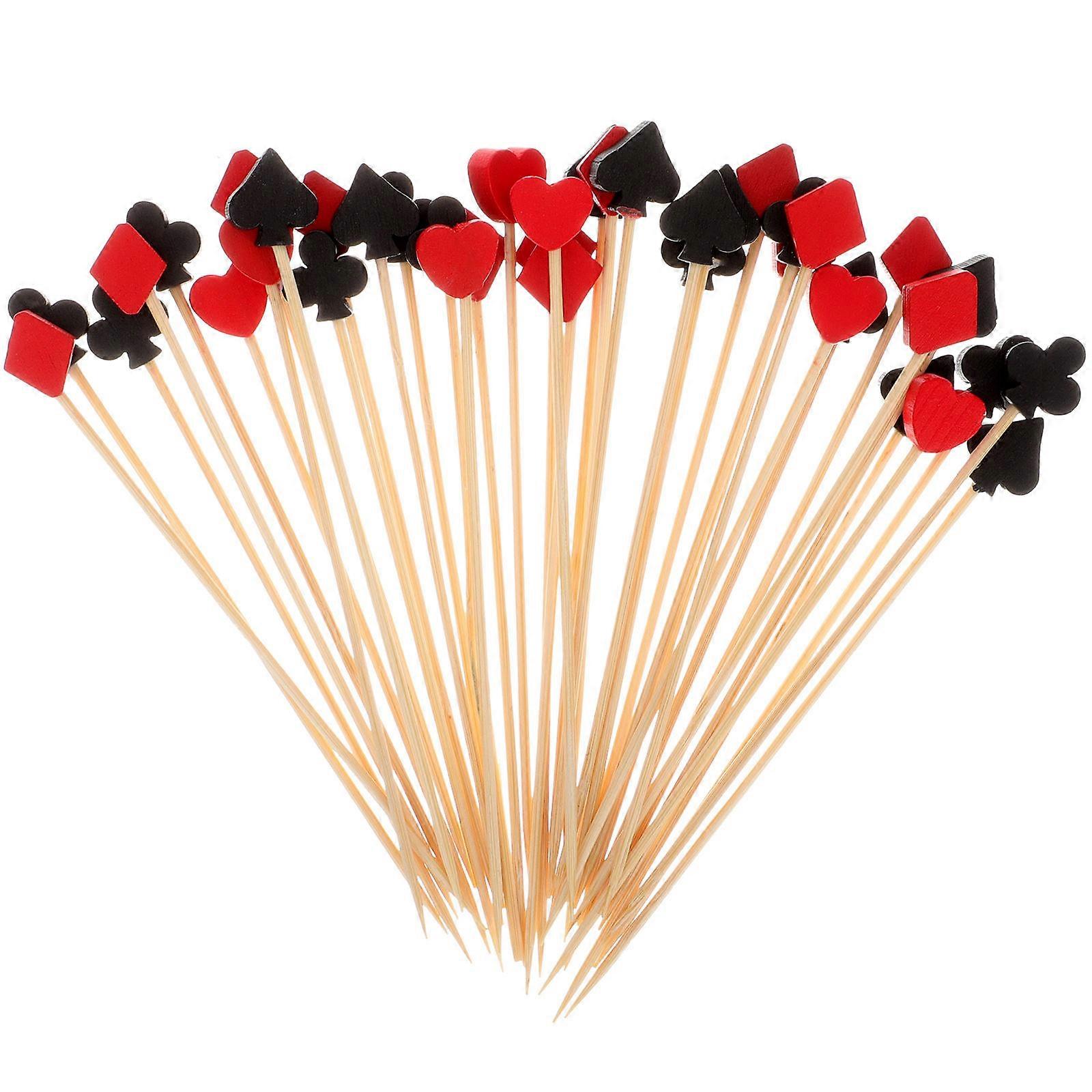 Garnish Picks for Fruits, Robust Bamboo Sticks for Snacks