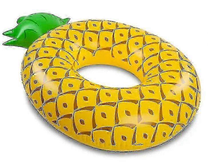 2025 Giant Inflatable Pineapple Pool Float - Floaties For Adults Swim Inner Tube Fruit Pool Float Swimming Ring Pool Float(1pcs,Yellow)