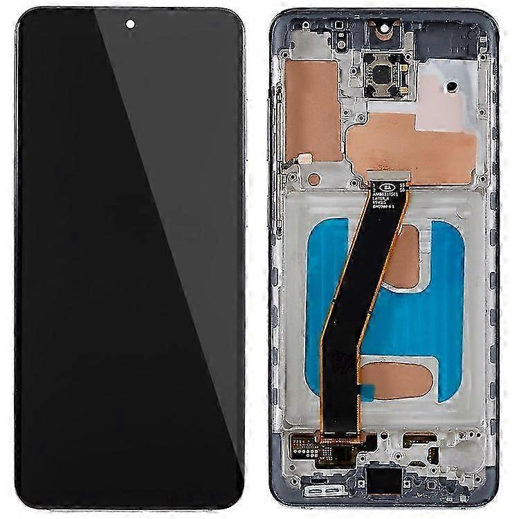 Compatible For Samsung Galaxy S20 4G G980F/S20 5G G981B Grade C LCD Screen and Digitizer Assembly + Frame Replacement Part (TFT TeGrey SZRH
